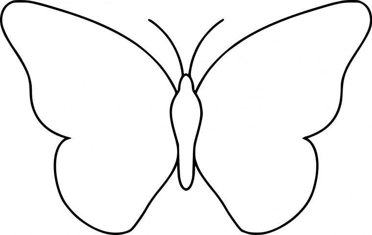 Coloriage Papillon Simple À Imprimer Sur Coloriages Destinés à Dessin Papillon À Colorier