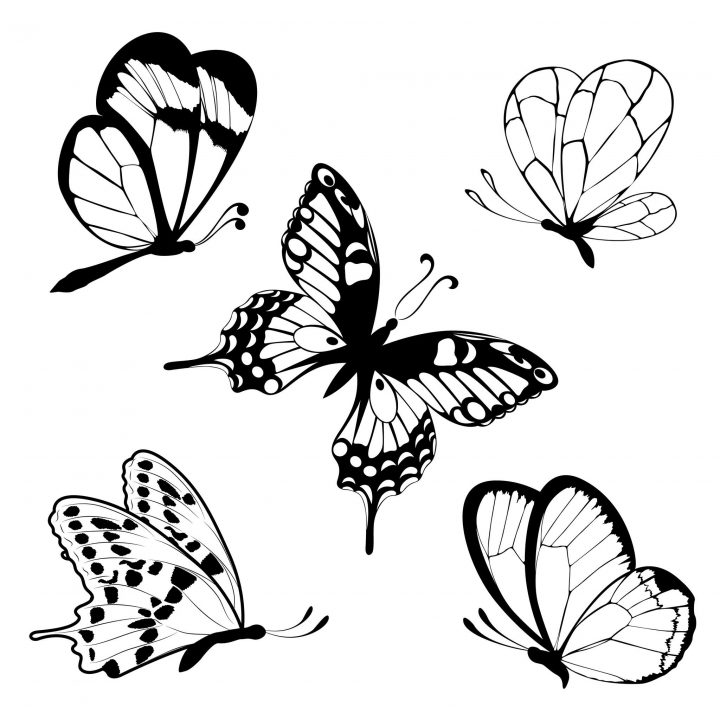 Coloriage Papillons – Facile dedans Papillon À Dessiner