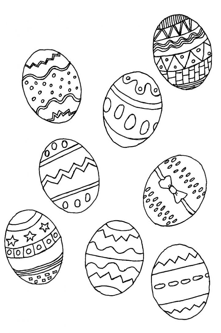 Coloriage Paques – Oeufs De Paques À Décorer à Dessin Pour Paques