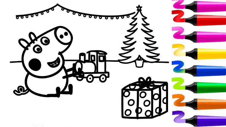 Coloriage Peppa Pig Noël! Dessin Facile Peppa Pig? Coloriage destiné Peppa Pig A Colorier