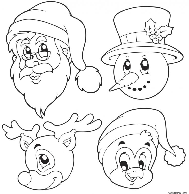 Coloriage Pere Noel Bonhomme De Neige Pingouin Reine Dessin avec Coloriage Pere Noel À Imprimer Gratuit