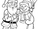 Coloriage Père Noël Et Bonhomme De Neige À Imprimer – Waouo encequiconcerne Coloriage Pere Noel À Imprimer Gratuit
