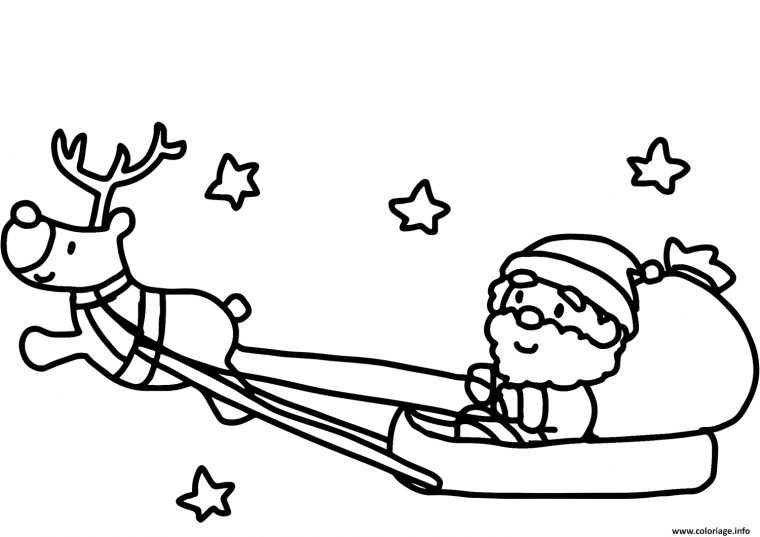 Coloriage Pere Noel Et Son Reine Avec Les Etoiles Dessin concernant Dessins Pere Noel Imprimer