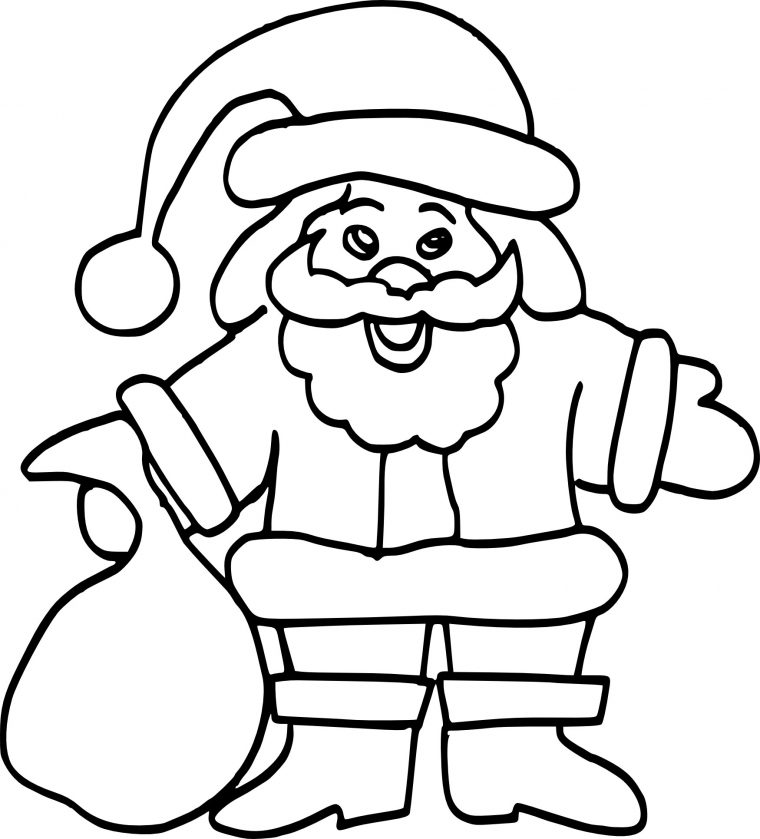 Coloriage Père Noël Facile À Imprimer avec Coloriage De Père Noel Gratuit A Imprimer