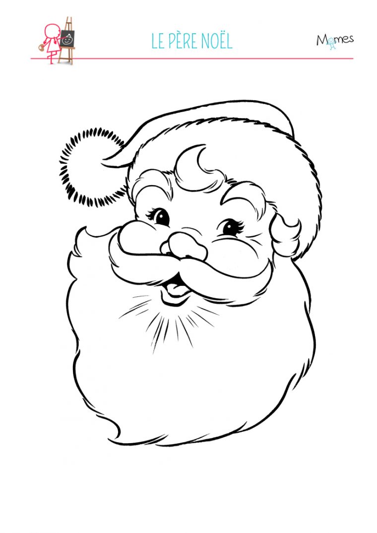 Coloriage Père Noël – Momes serapportantà Coloriage De Père Noel Gratuit A Imprimer