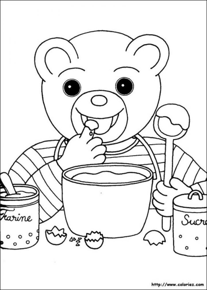 Coloriage – Petit Ours Brun avec Coloriage De Petit Ours Brun