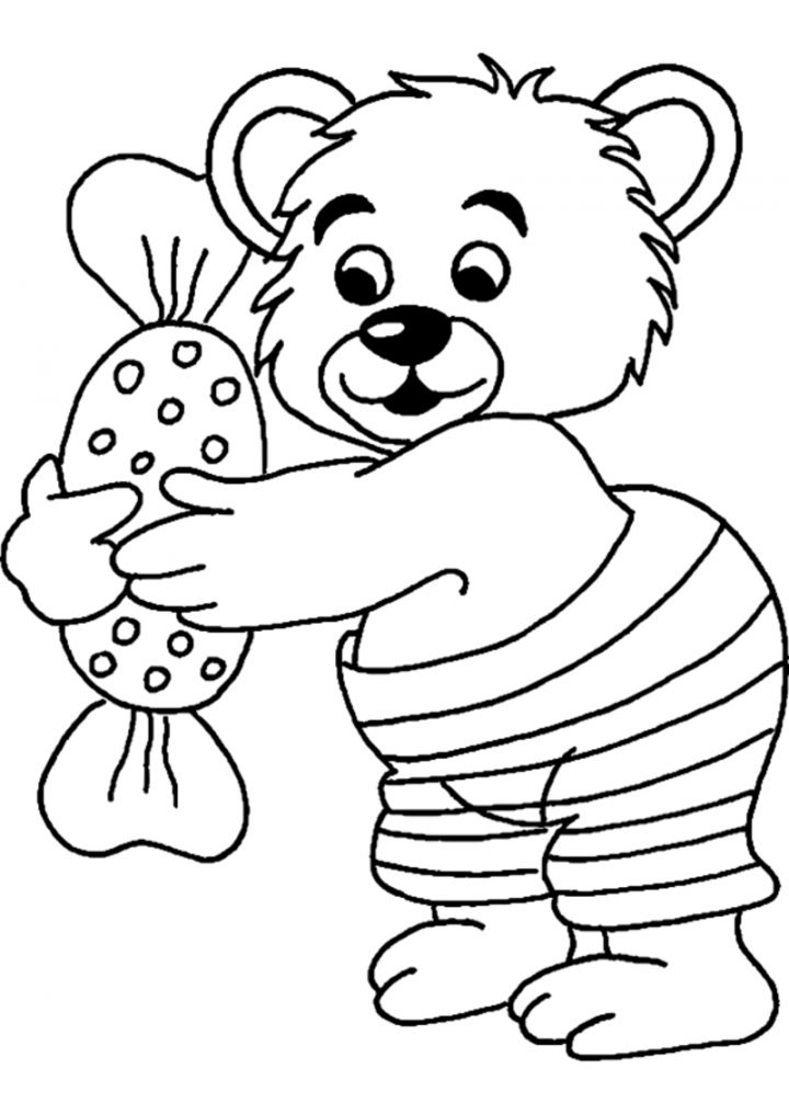 Coloriage – Petit Ours Brun concernant Coloriage De Petit Ours Brun