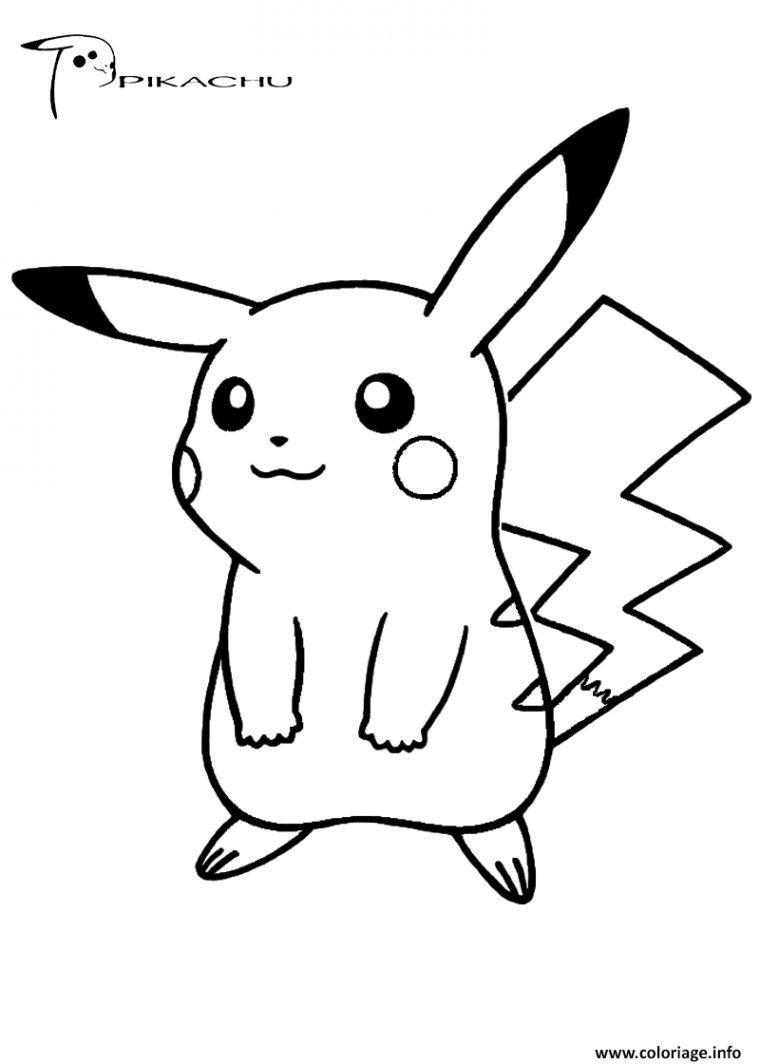 Coloriage Pikachu 289 Dessin destiné Dessin De Pikachu Facile