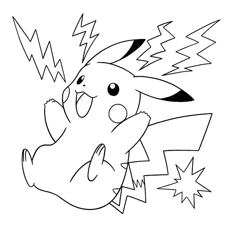 Coloriage Pikachu Gratuit À Imprimer pour Dessin De Pikachu Facile