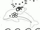 Coloriage Point A Point A Imprimer Hello Kitty Et Le Dauphin avec Dessin Dauphin À Imprimer