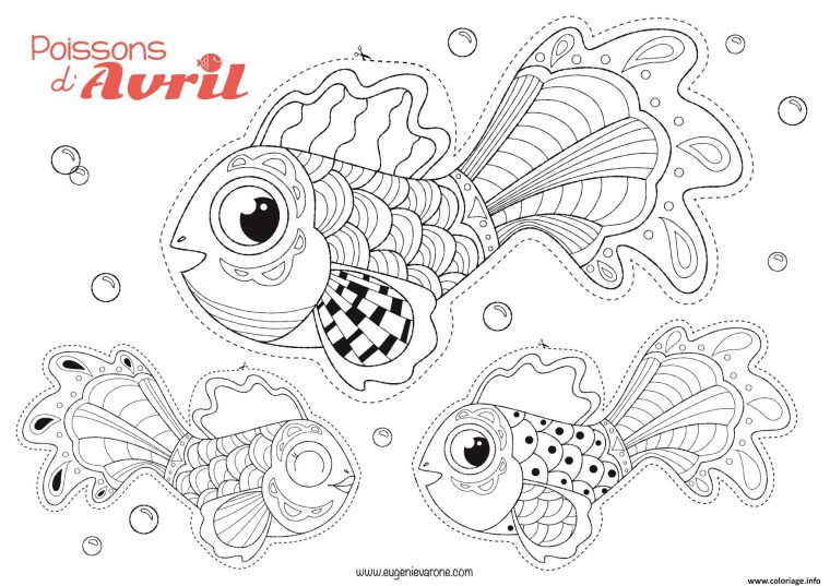 Coloriage Poisson Avril A Decouper Par Eugenie Varone Dessin concernant Dessin A Decouper