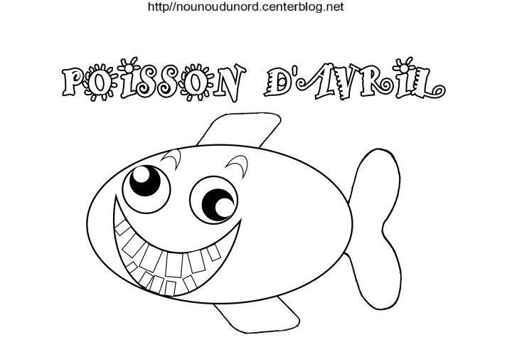 Coloriage Poisson Avril dedans Dessin De Poisson D Avril A Imprimer