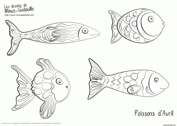 Coloriage Poisson D Avril Par Minus Et Gadouille Dessin tout Dessin De Poisson D Avril A Imprimer