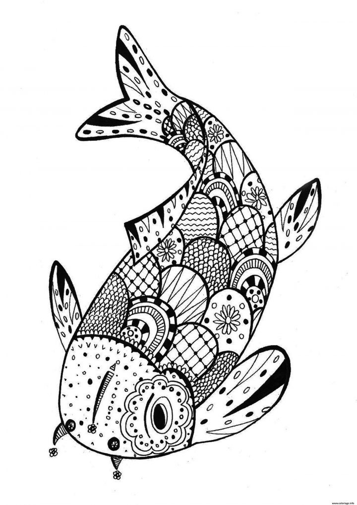 Coloriage Poisson Davril Mandala Dessin destiné Dessin De Poisson D Avril A Imprimer