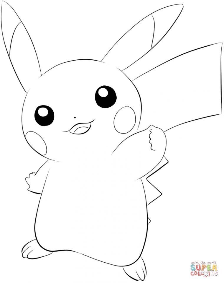 Coloriage – Pokémon Pikachu | Coloriages À Imprimer Gratuits encequiconcerne Dessin De Pikachu Facile