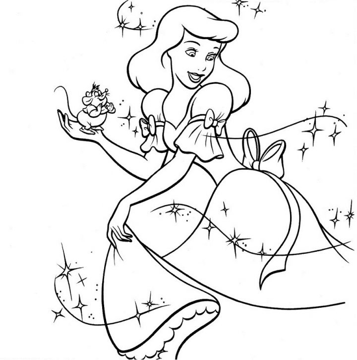 Coloriage Princesse À Imprimer (Disney, Reine Des Neiges, ) dedans Cendrillon Dessin A Imprimer