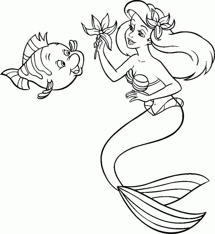 Coloriage Princesse Arielle Petite Sirene serapportantà Coloriage Princesses Disney À Imprimer