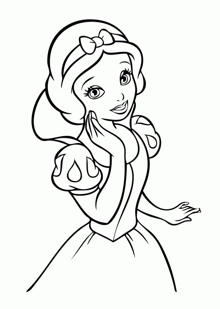 Coloriage Princesse Blanche Neige À Imprimer avec Coloriage De Blanche Neige À Imprimer