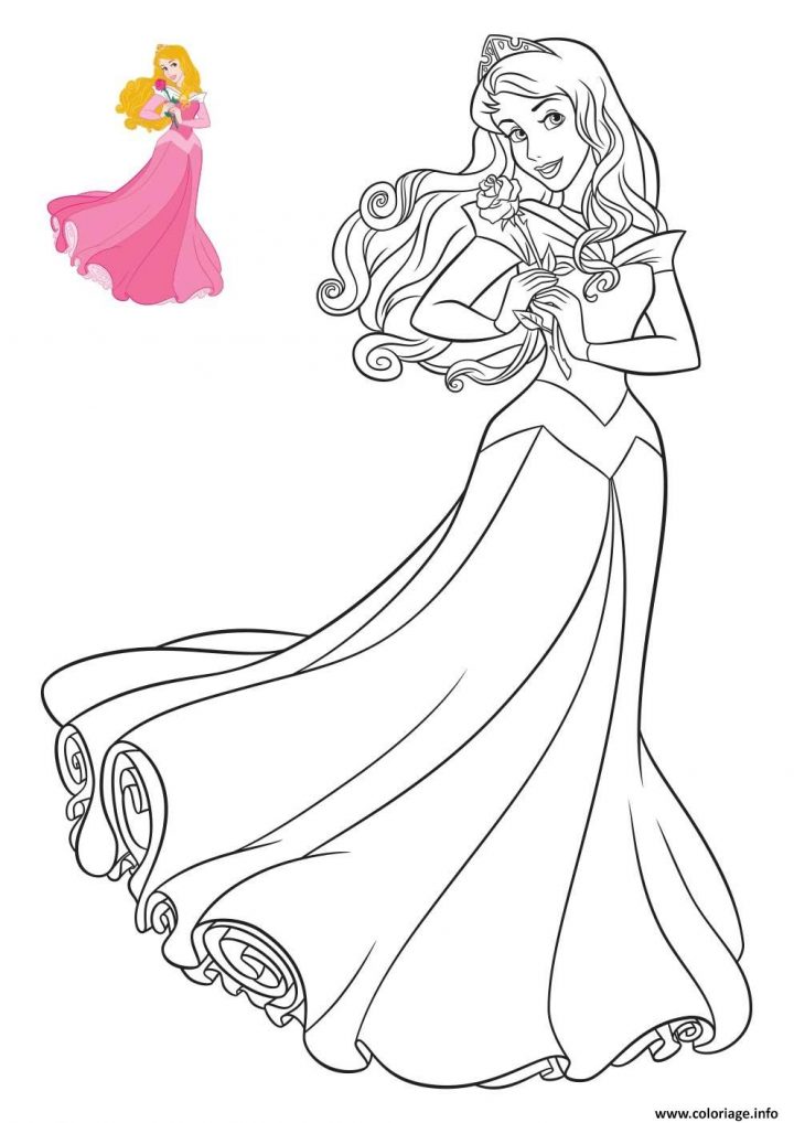 Coloriage Princesse Disney Aurore Dessin concernant Coloriage Princesses Disney À Imprimer