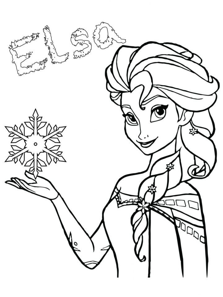 Coloriage Princesse Disney Elsa | Coloriages À Imprimer Gratuits serapportantà Coloriage Princesses Disney À Imprimer