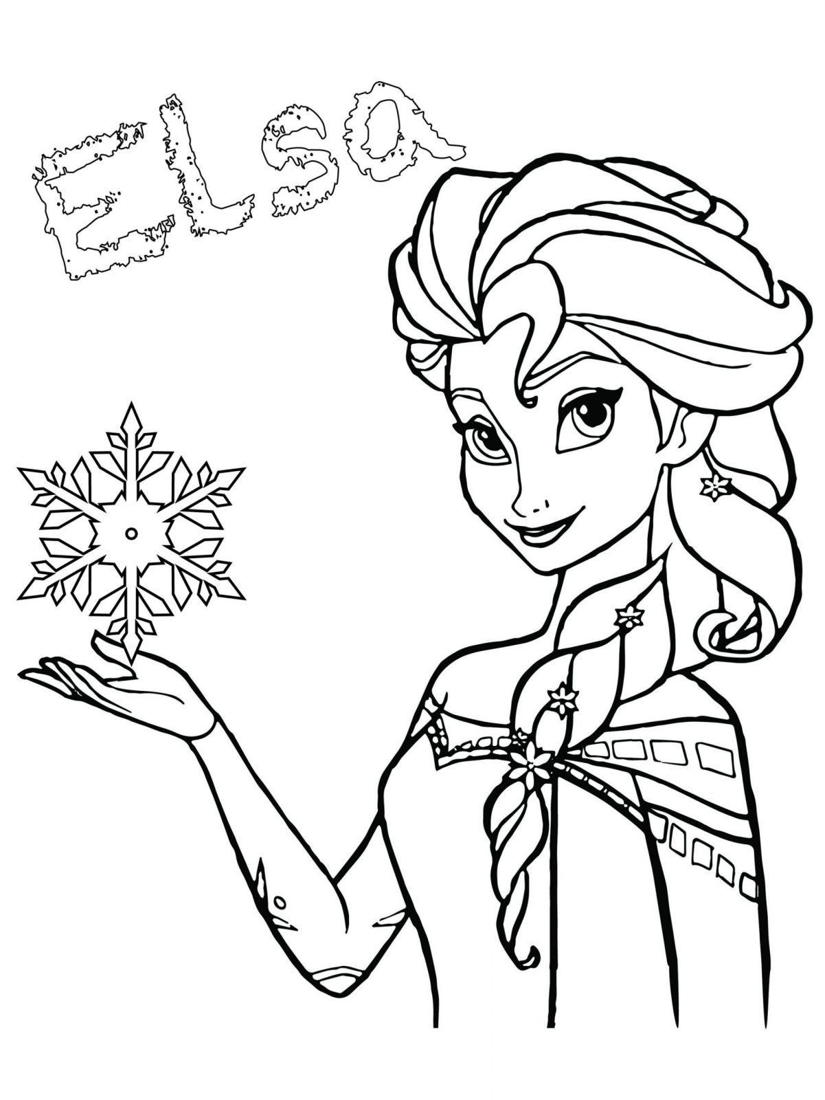 Coloriage Princesse Disney Elsa | Coloriages À Imprimer Gratuits serapportantà Coloriage Princesses Disney À Imprimer 