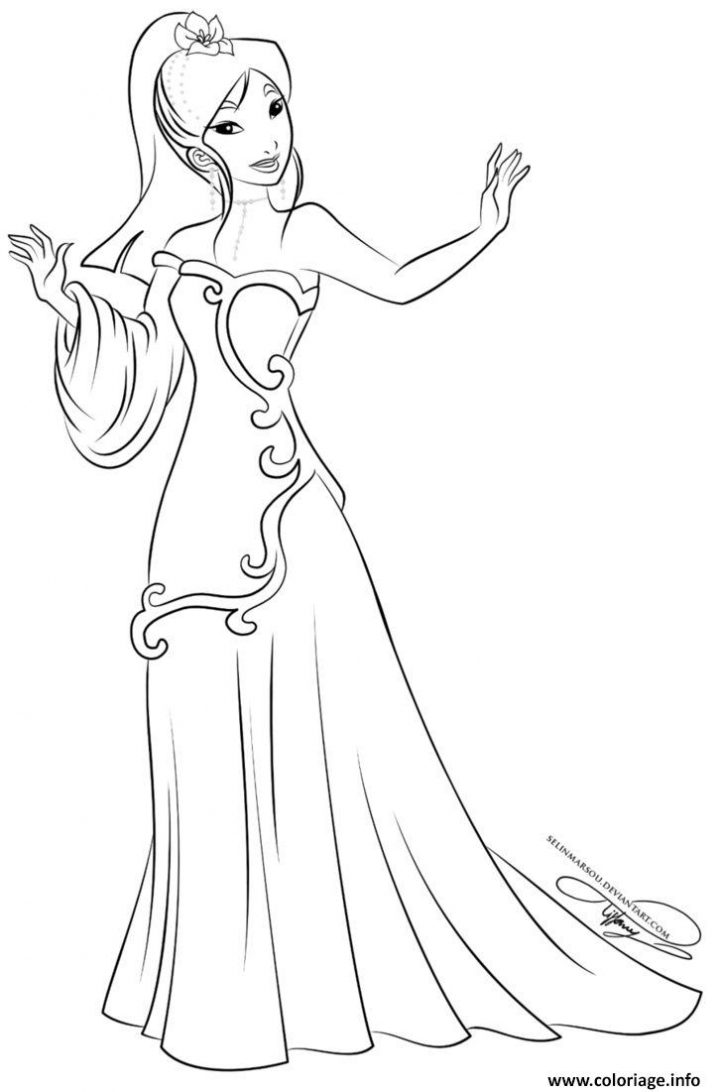 Coloriage Princesse Disney Mulan Dessin concernant Coloriage Princesses Disney À Imprimer