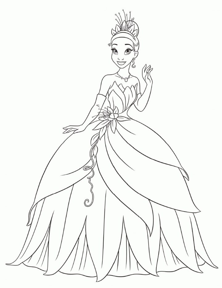 Coloriage Princesse Disney Tiana À Imprimer Et Colorier serapportantà Coloriage Princesses Disney À Imprimer