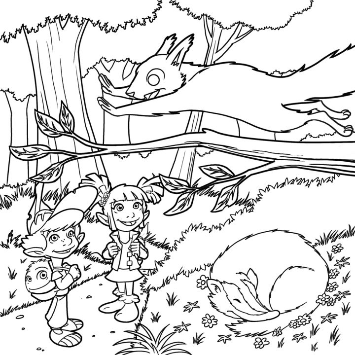 Coloriage Promenade En Foret À Imprimer dedans Dessin De Foret