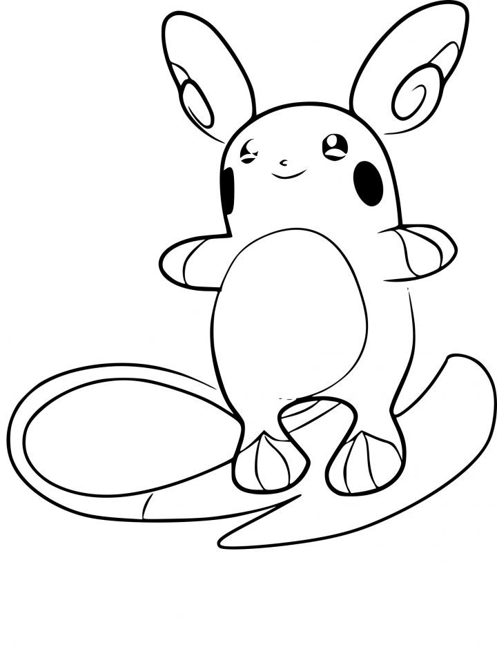 Coloriage Raichu D'alola Pokemon À Imprimer dedans Coloriage D Épée