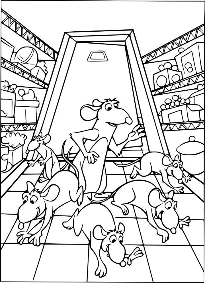 Coloriage Rauille Gratuit À Imprimer avec Dessin Ratatouille