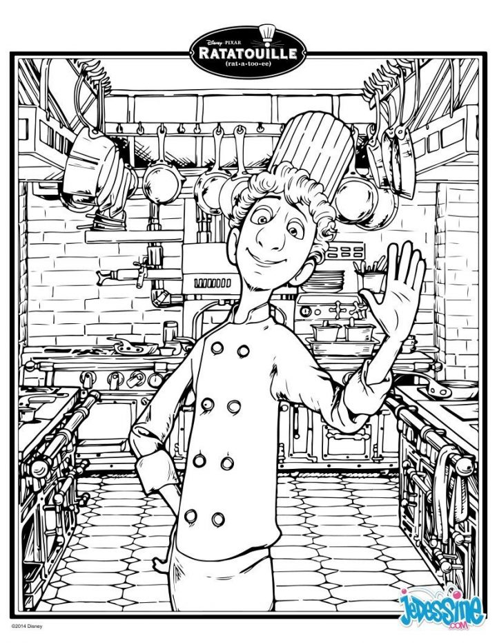 Coloriage : Rauille – Linguini | Coloriage Disney intérieur Dessin Ratatouille