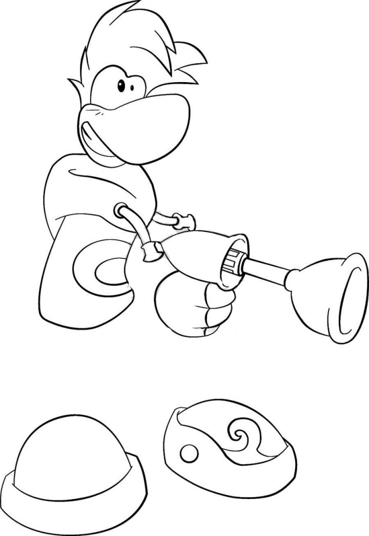 Coloriage Rayman. Imprimer Personnage Gratuitement à Personnage A Colorier