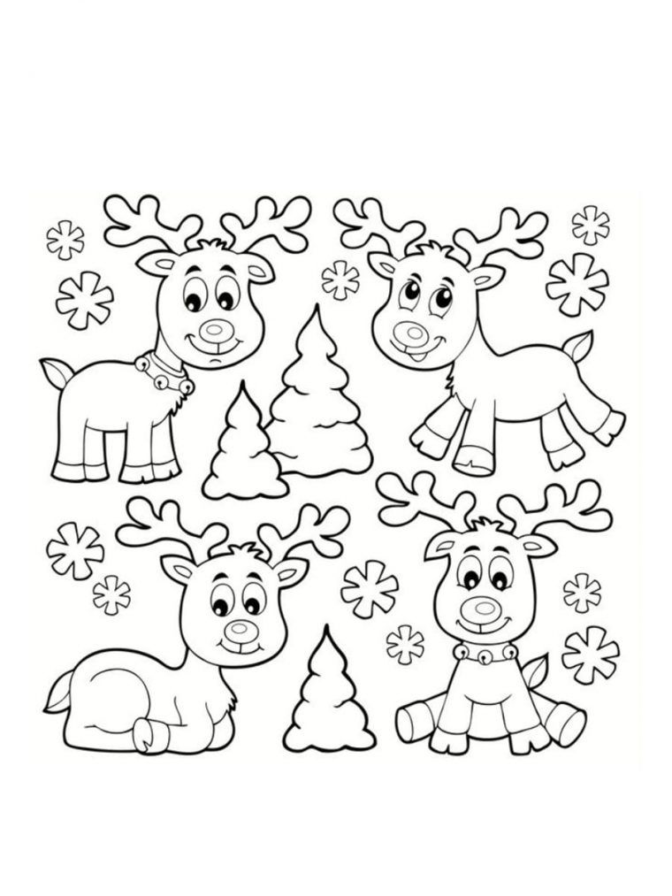 Coloriage Renne De Noël : 24 Dessins À Imprimer Gratuitement avec Image A Colorier Gratuit A Imprimer