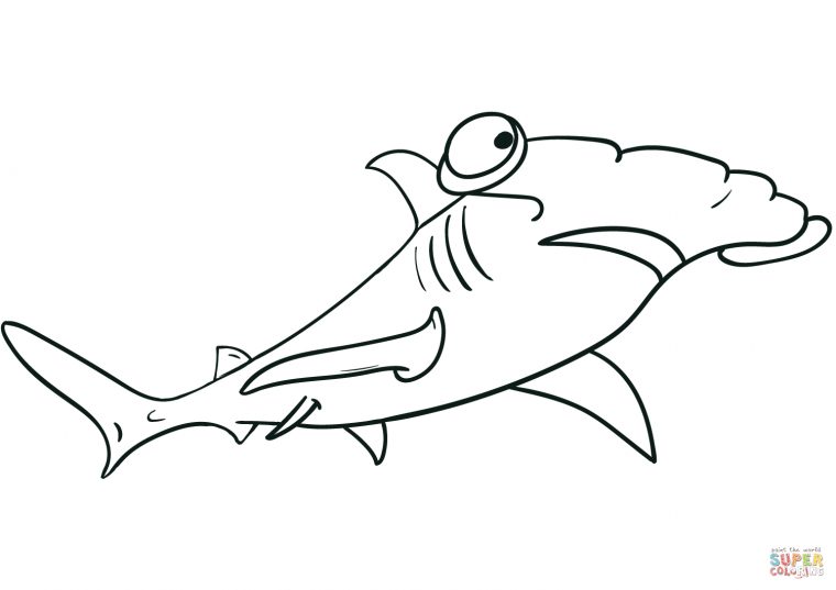 Coloriage – Requin Marteau | Coloriages À Imprimer Gratuits encequiconcerne Dessin De Requin À Imprimer