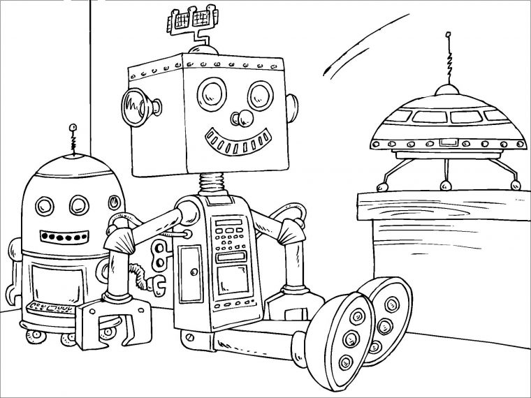 Coloriage Robot Jouet – Coloriages Gratuits À Imprimer dedans Coloriage Robot À Imprimer