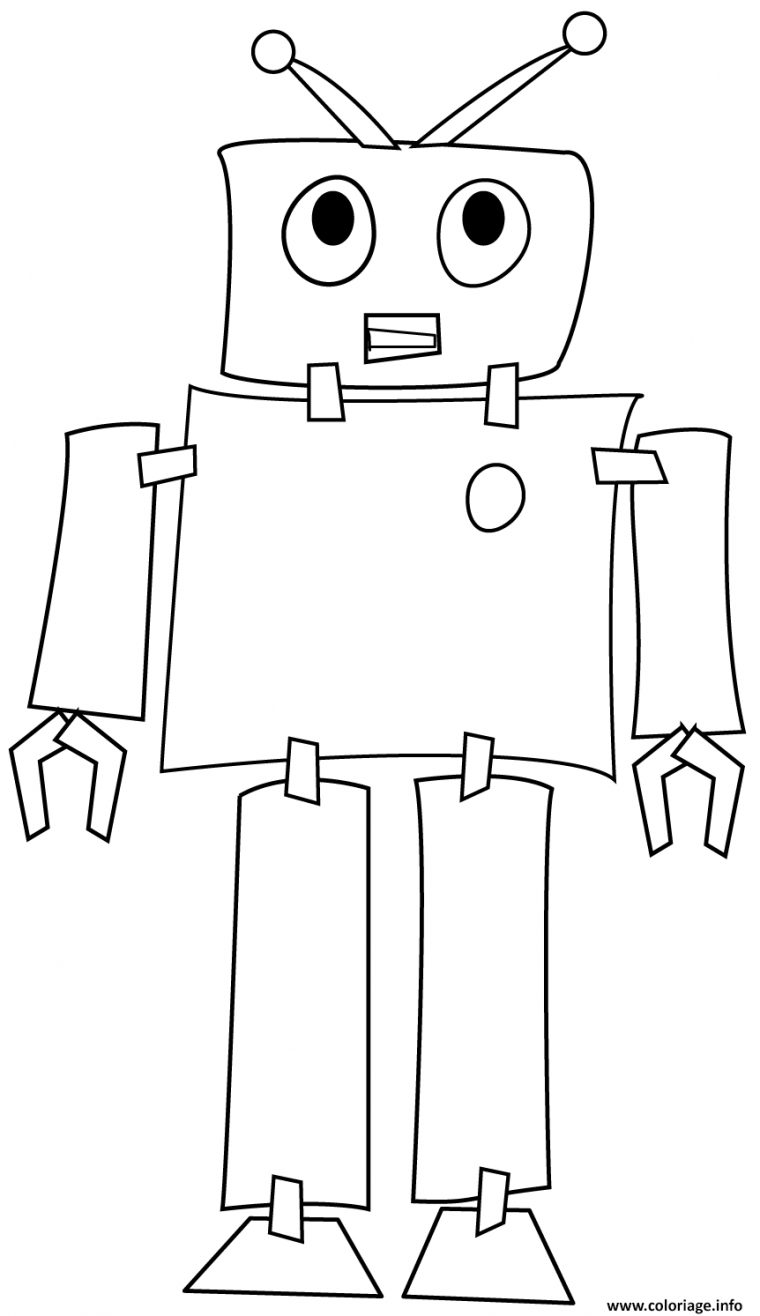 Coloriage Robot Machine Programme Par Un Ordinateur Dessin pour Coloriage Robot À Imprimer