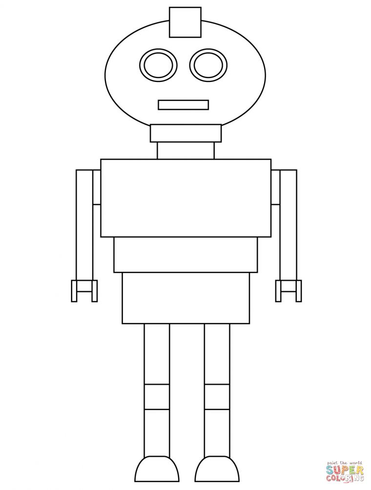 Coloriage – Robot Très Simple | Coloriages À Imprimer Gratuits serapportantà Coloriage Robot À Imprimer