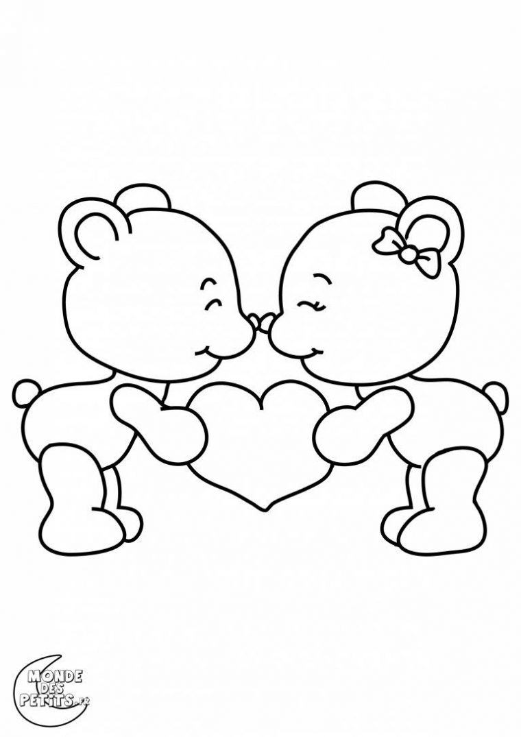 Coloriage Saint Valentin – Coloriages – Coloriage À Imprimer intérieur Dessin Pour La Saint Valentin