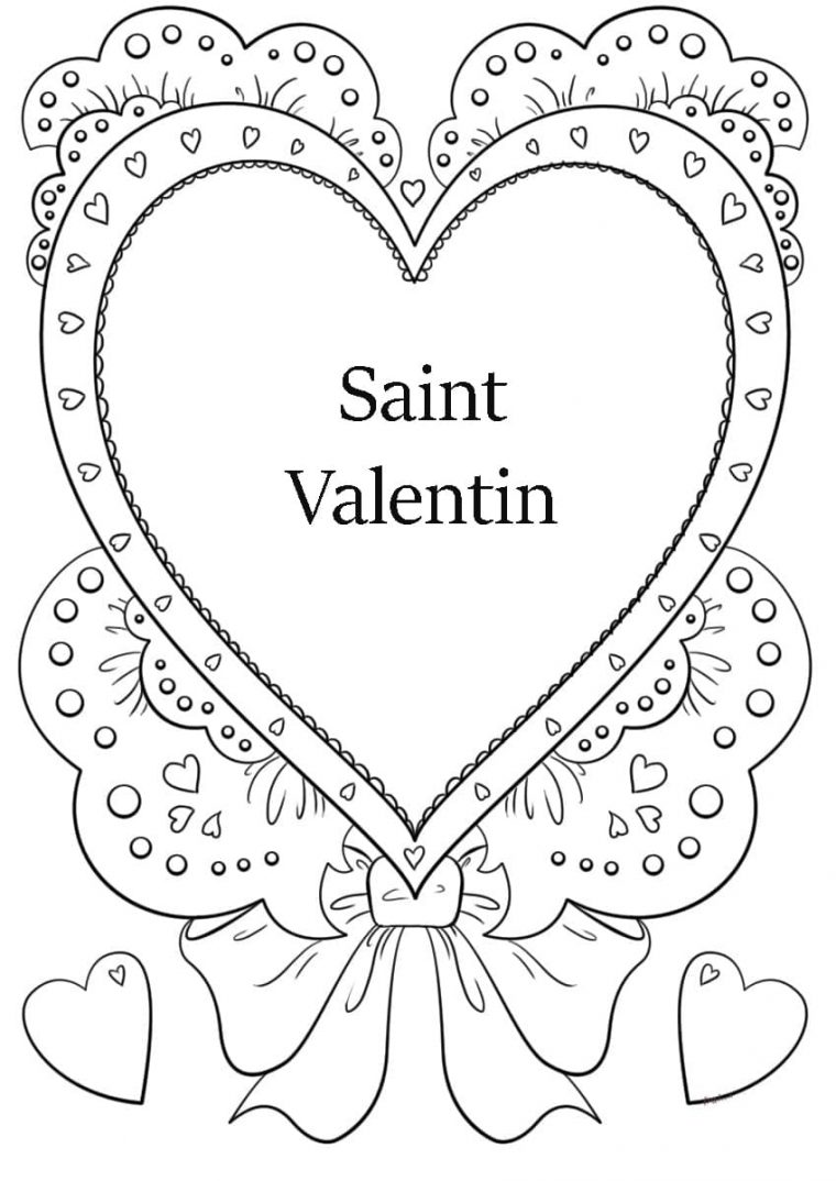 Coloriage Saint Valentin. Imprimer Les Images 14 Février dedans Dessin Pour La Saint Valentin