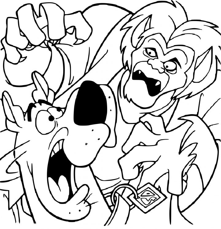 Coloriage Scooby-Doo Qui A Peur À Imprimer Sur Coloriages concernant Scooby Doo À Colorier