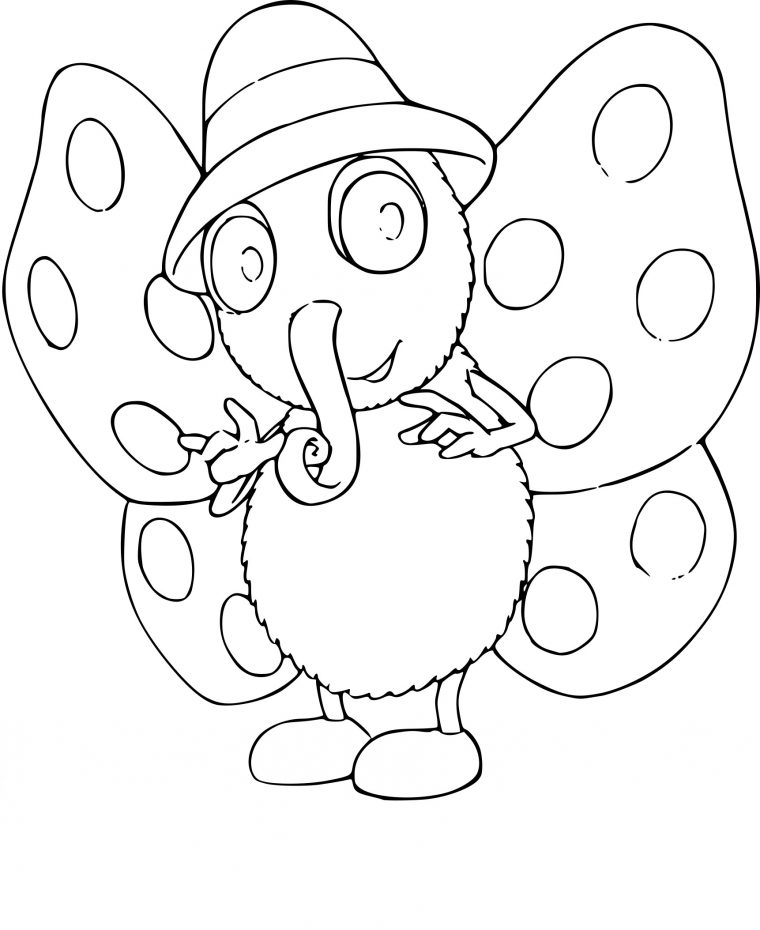 Coloriage Siméon Le Papillon À Imprimer Sur Coloriages concernant Dessin Papillon À Colorier