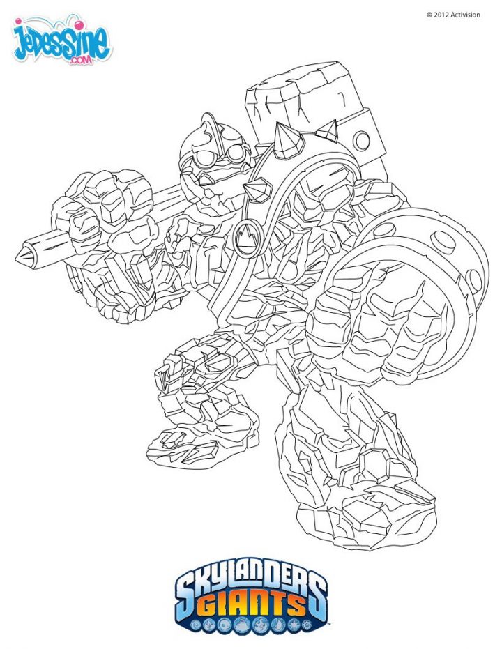 Coloriage Skylanders Giants – Coloriages – Coloriage À concernant Dessin De Skylanders