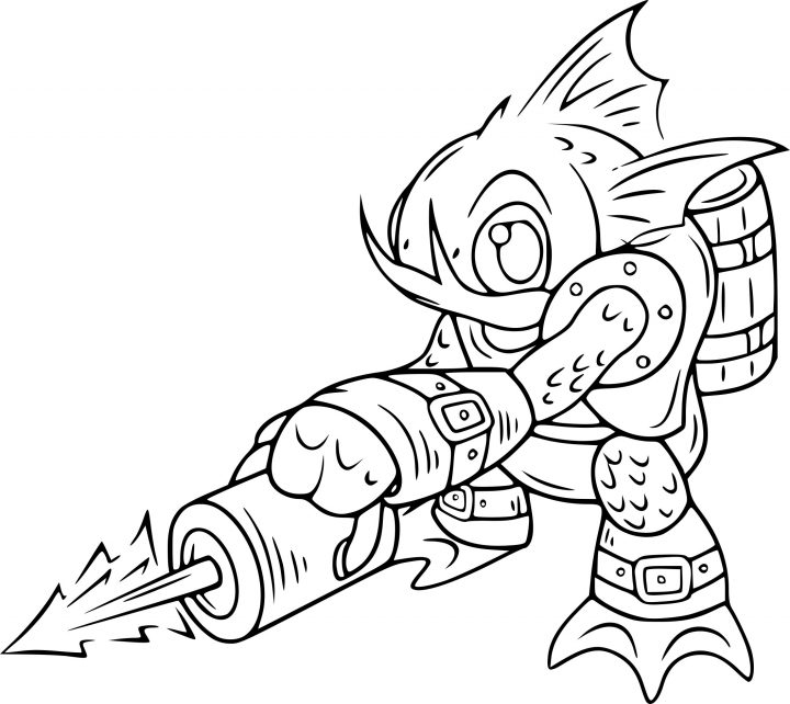 Coloriage Skylanders Gill À Imprimer dedans Dessin De Skylanders