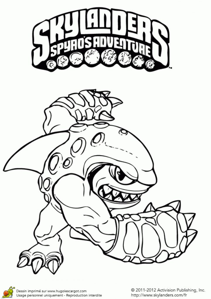 Coloriage Skylanders Spyro's Adventure Terrafin encequiconcerne Dessin De Skylanders