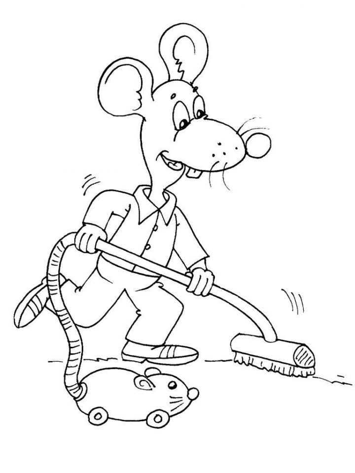 Coloriage Souris 25 – Coloriage Souris – Coloriages Animaux tout Coloriage Aspirateur