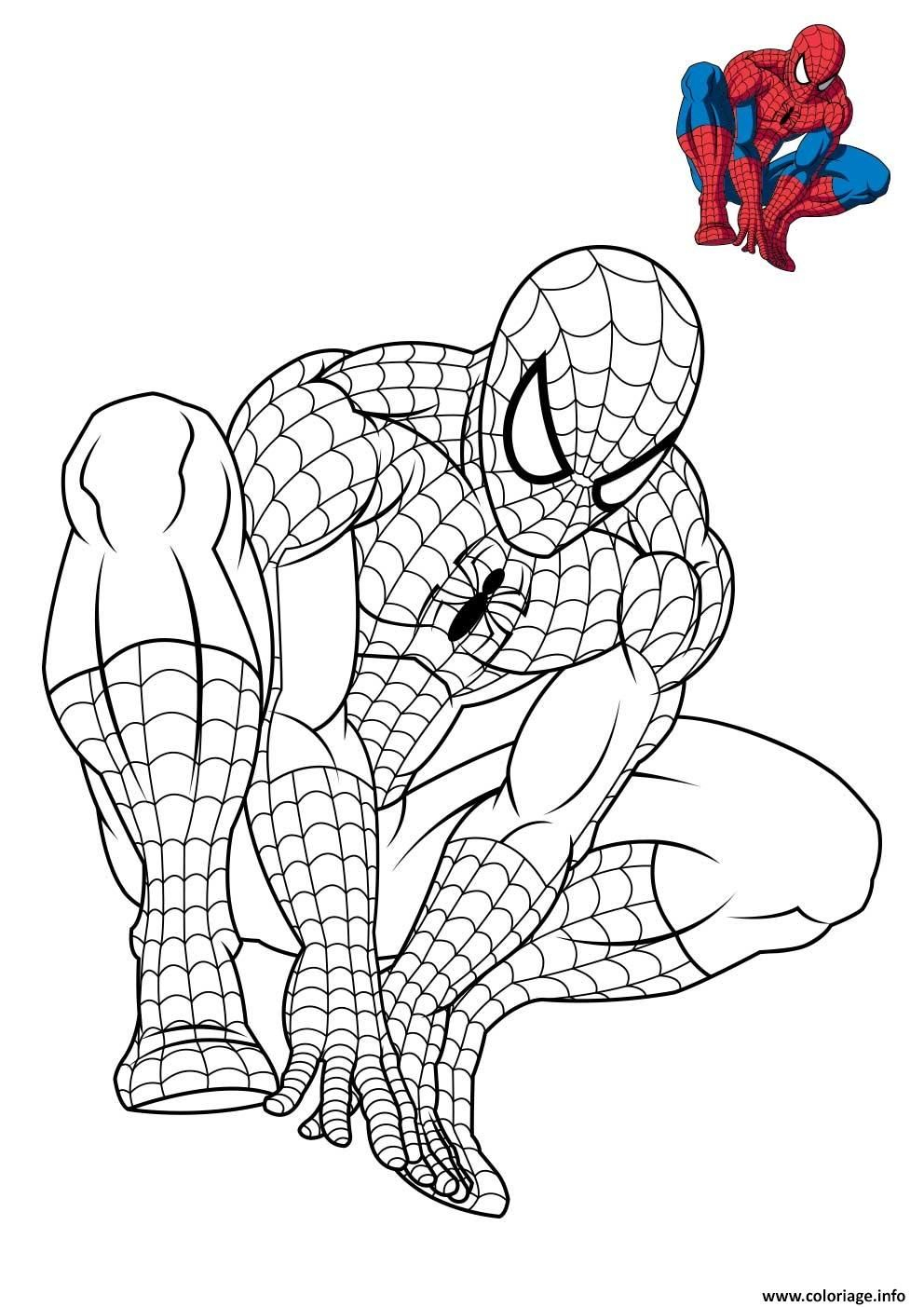 Coloriage Spiderman 3 En Reflexion Dessin À Imprimer tout Masque Spiderman A Imprimer 