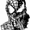Coloriage Spiderman Venom Mask - Jecolorie | Coloriage serapportantà Tete Spiderman A Imprimer
