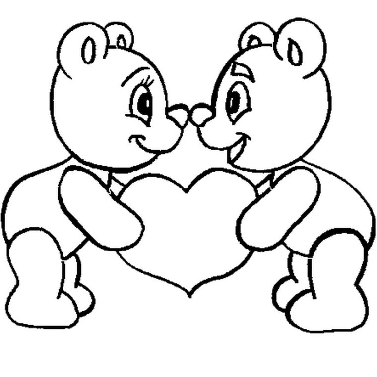 Coloriage St Valentin En Ligne Gratuit À Imprimer concernant Dessin Pour La Saint Valentin