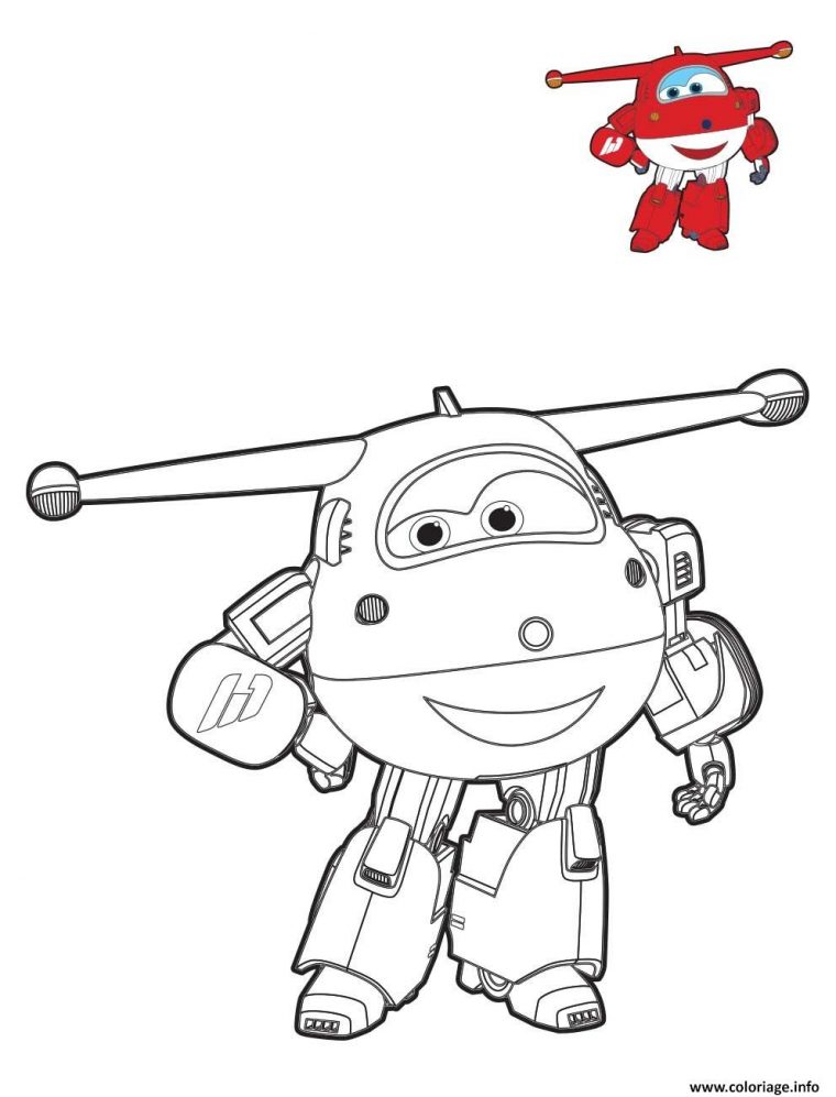 Coloriage Super Wings Jett Robot Dessin tout Coloriage Robot À Imprimer