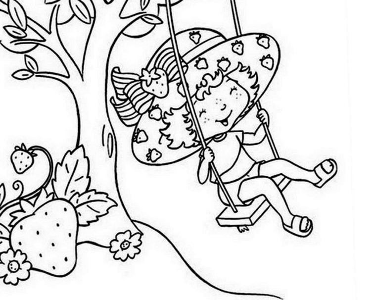 Coloriage Sur Laguerche | Coloriage Dessin Animé à Charlotte Au Fraise Coloriage